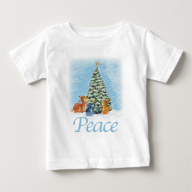 Camiseta Para Bebê Paz (Frente)