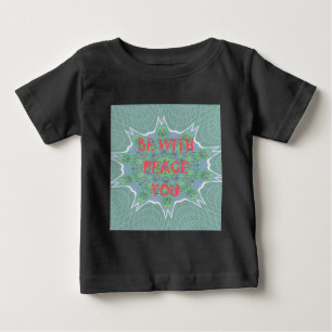 Camiseta Para Bebê Paz, Amor e Impressão Africana: Paz Esteja Consigo