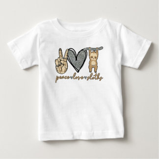 Camiseta Para Bebê Paz, Amor, Lúteros, Lama De Bebê