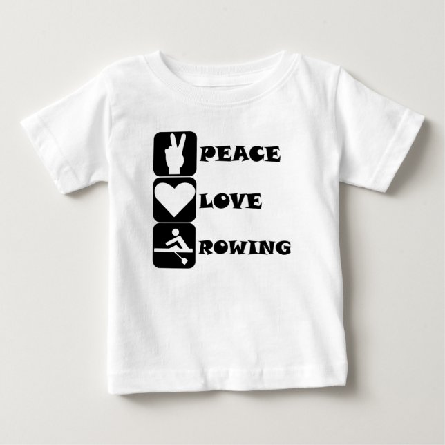 Camiseta Para Bebê Paz Amor Removendo (Frente)