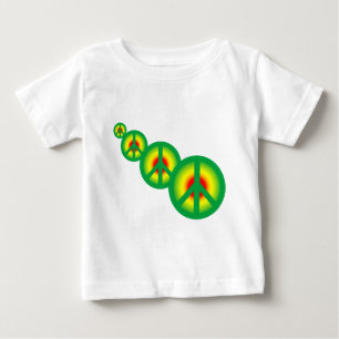 Camiseta Para Bebê Paz de Rasta multi