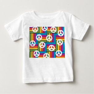 Camiseta Para Bebê Paz dos anos 70