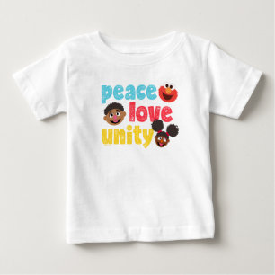 Camiseta Para Bebê Paz e Amor Unidade