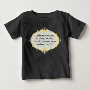 Camiseta Para Bebê Paz em águas profundas