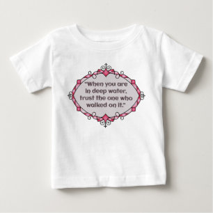 Camiseta Para Bebê Paz em águas profundas