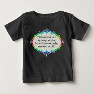 Camiseta Para Bebê Paz em águas profundas