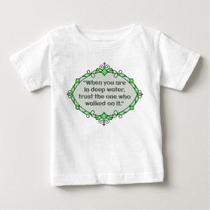 Camiseta Para Bebê Paz em águas profundas