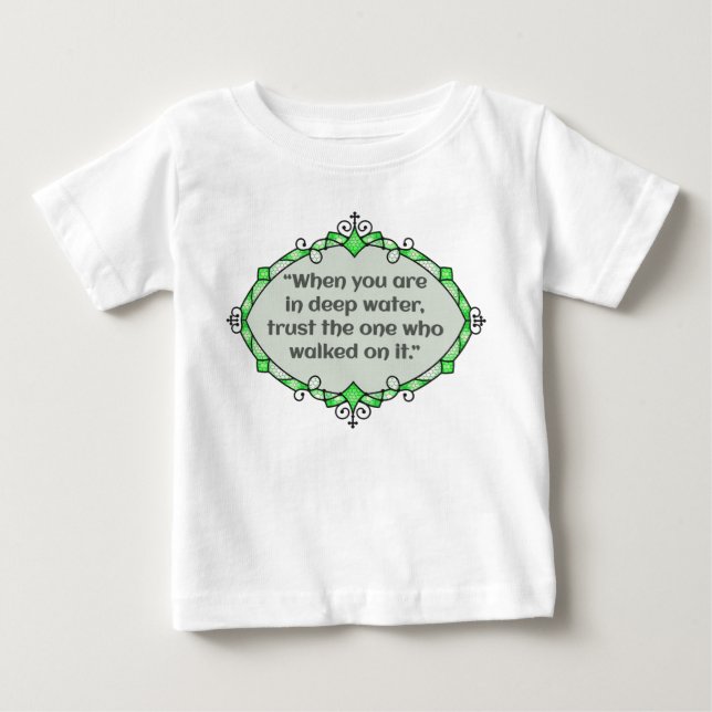 Camiseta Para Bebê Paz em águas profundas (Frente)