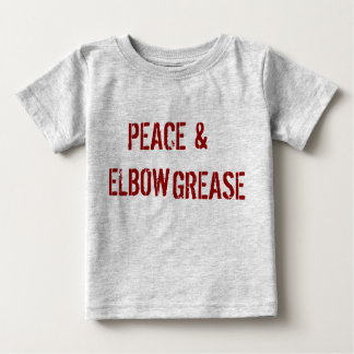 CAMISETA PARA BEBÊ PAZ & GRAXA DE COTOVELO