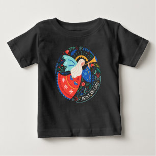 Camiseta Para Bebê Paz na Terra Angel Design