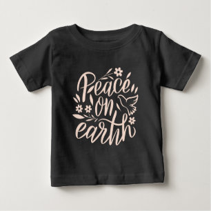 Camiseta Para Bebê Paz na Terra Design Floral