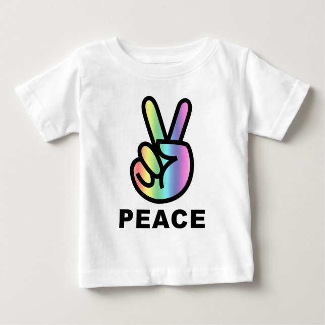 Camiseta Para Bebê Paz no arco (Frente)