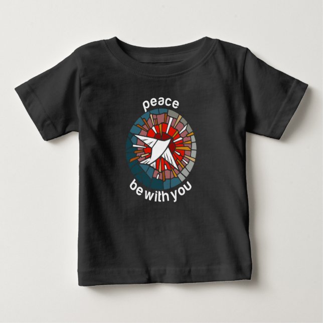 Camiseta Para Bebê Peace be with you (Frente)