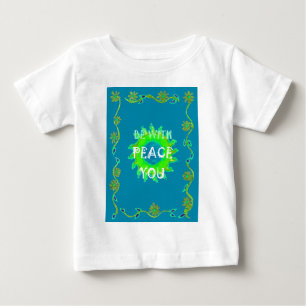 Camiseta Para Bebê Peace Be with You Art Impressão