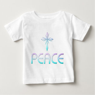 Camiseta Para Bebê Peace Cross Christian