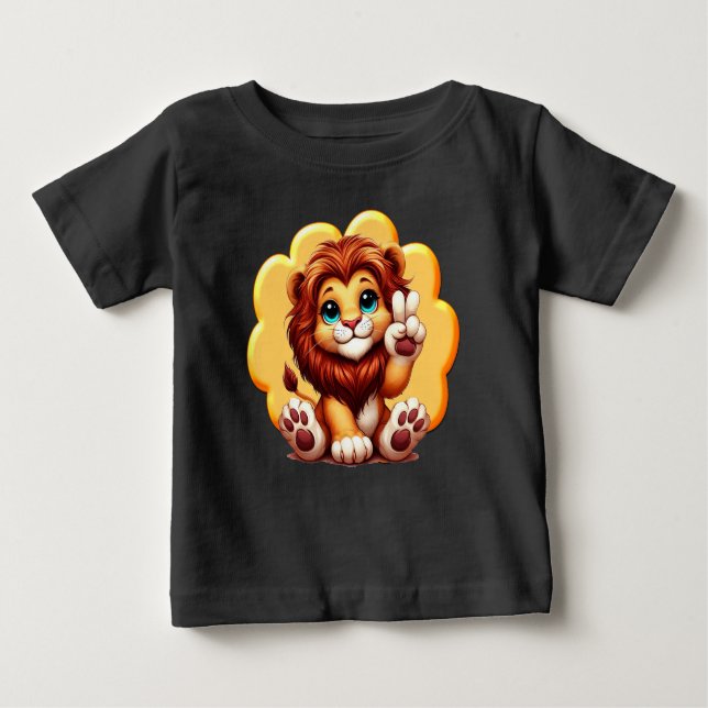 Camiseta Para Bebê Peace Lion Baby Tee - Gentle Strength (Frente)