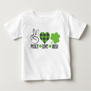 Camiseta Para Bebê Peace Love Irish-60682