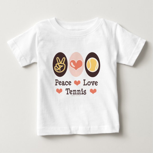 Camiseta Para Bebê Peace Love Tênis Baby Long Sleeve Tee (Frente)
