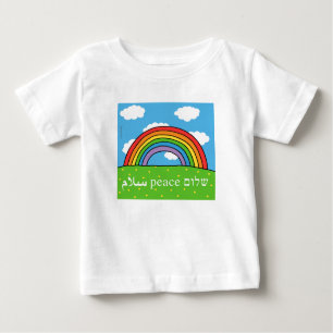 Camiseta Para Bebê Peace Shalom Salaam Baby Tshirt