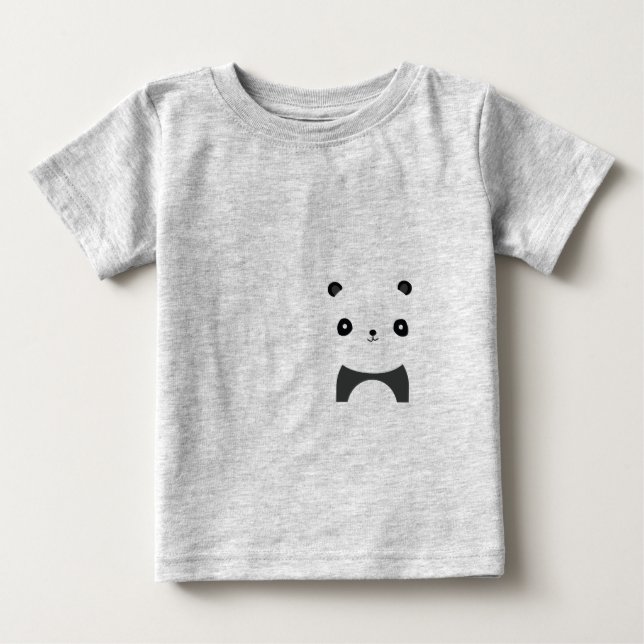 Camiseta Para Bebê Peaceful Panda (Frente)