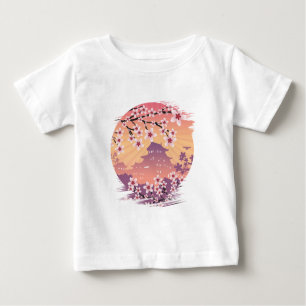 Camiseta Para Bebê Peach Blossom