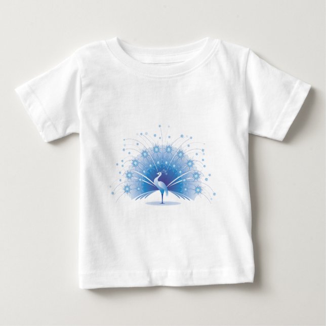 Camiseta Para Bebê Peacock (Frente)