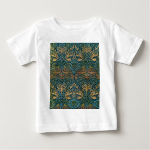 Camiseta Para Bebê Peacock e Dragon, 1878, por William Morris