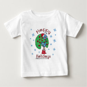 Camiseta Para Bebê Peacock Natal