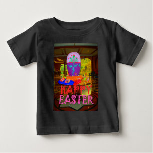 Camiseta Para Bebê Peça de ovos de felz pascoa