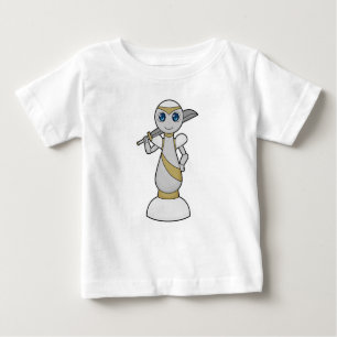 Camiseta Para Bebê Peça de xadrez para espadas