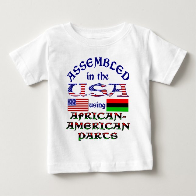 Camiseta Para Bebê Peças Afro-Americanas (Frente)