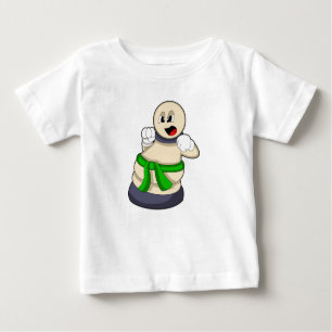 Camiseta Para Bebê Pedra do xadrez em xadrez