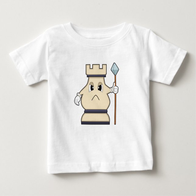 Camiseta Para Bebê Pedra do xadrez Rook em Chess.PNG (Frente)