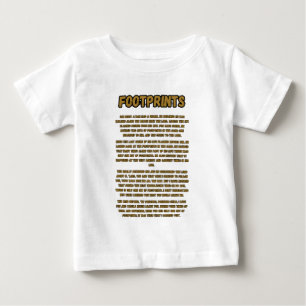 Camiseta Para Bebê Pegadas Na Oração Da Areia