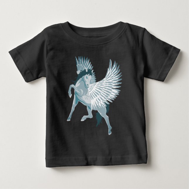 Camiseta Para Bebê Pegasus Mitologia Grega Cavalo Alado (Frente)