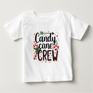 Camiseta Para Bebê Peixe de canas doce Feriado de Natal