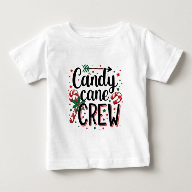 Camiseta Para Bebê Peixe de canas doce Feriado de Natal (Frente)