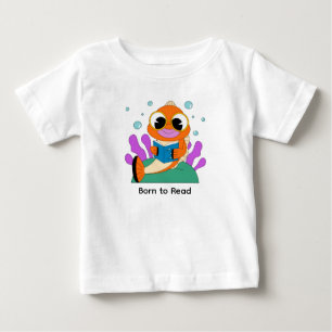 Camiseta Para Bebê Peixe de Desenho Animado Adorável – Criatura Marin