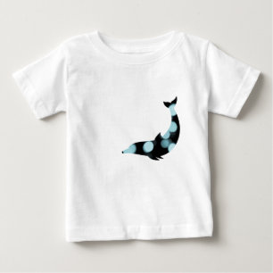 Camiseta Para Bebê Peixe Golfinho Padrão Azul Animais Golfinhos Água