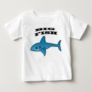 Camiseta Para Bebê Peixe Grande - Camisa-T Baby Fine Jersey