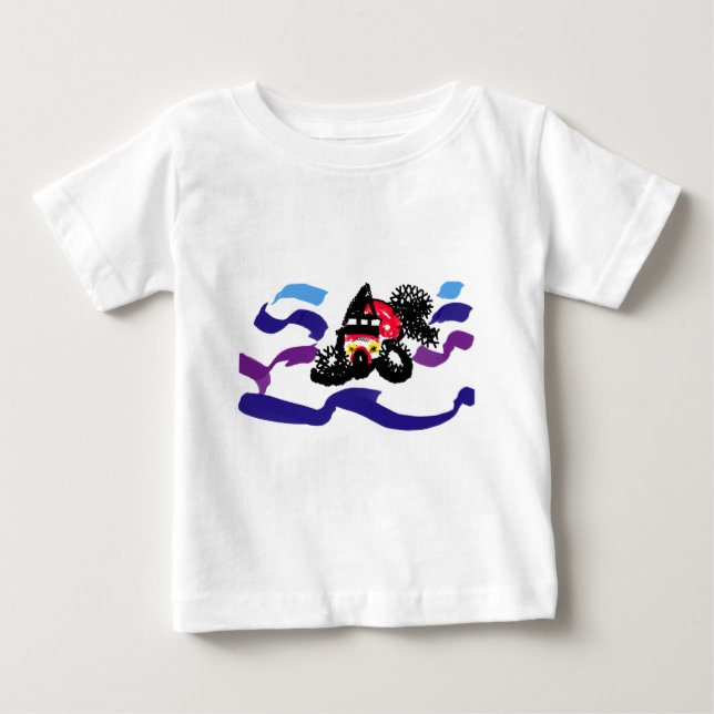 Camiseta Para Bebê Peixe koi alegria (Frente)