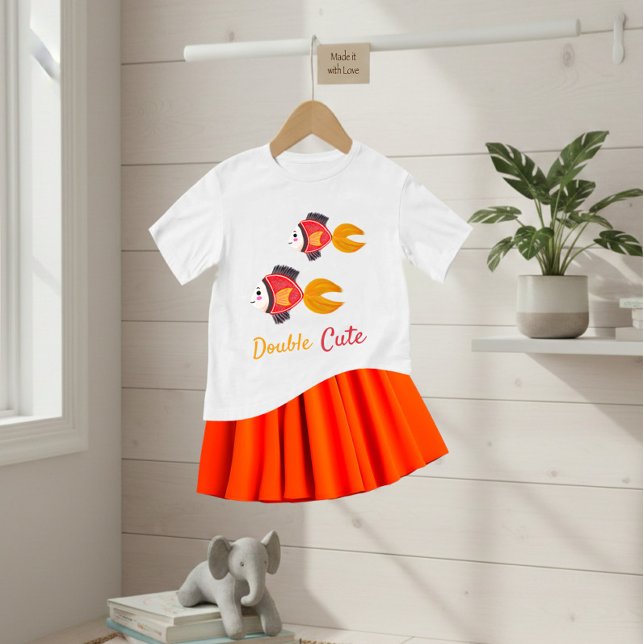 Camiseta Para Bebê Peixe nadando (Criador carregado)