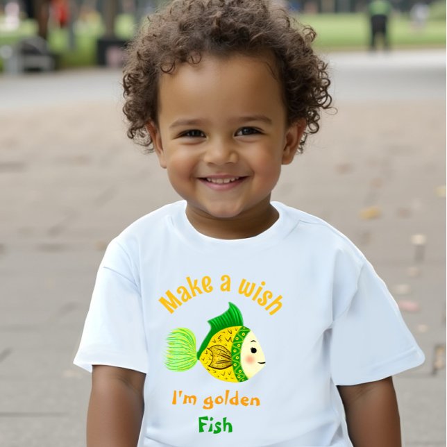 Camiseta Para Bebê peixe ouro (Criador carregado)