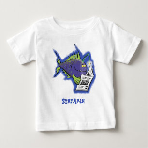 Camiseta Para Bebê Peixe-palhaço engraçado desenho animado