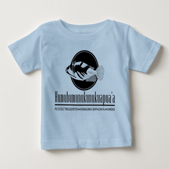 Camiseta Para Bebê Peixes do Estado do Havaí - Humuhumunukunukuapua (Frente)