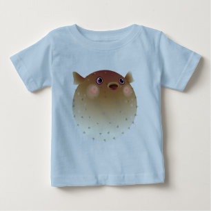 Camiseta Para Bebê Peixes do soprador