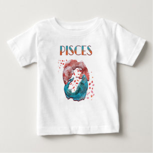 Camiseta Para Bebê Peixes Peixes Sinal de Astrologia Água do Horoscóp