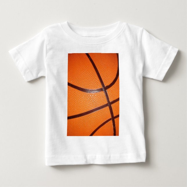 Camiseta Para Bebê Pele de Textura em Fecho de Basquete (Frente)