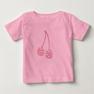 Camiseta Para Bebê Peles de Cereja Rosa