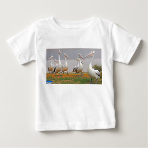 Camiseta Para Bebê Pelicanos em Kalbarri, Austrália Ocidental